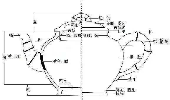 紫砂壶结构图文详解，带你三分钟看懂紫砂壶